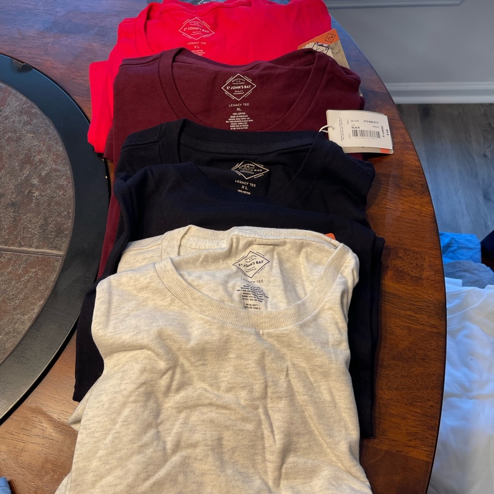Cat & Jack Short Sleeve Tees - Red, Burgundy, Black, Gray